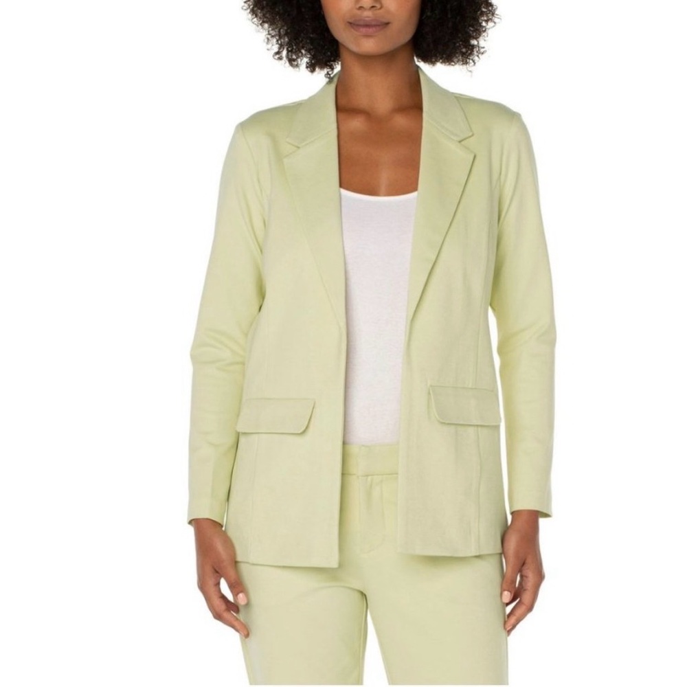 Liverpool Sorbet Soirée Boyfriend Blazer in Lemon Grass - 3X. New with Tags.